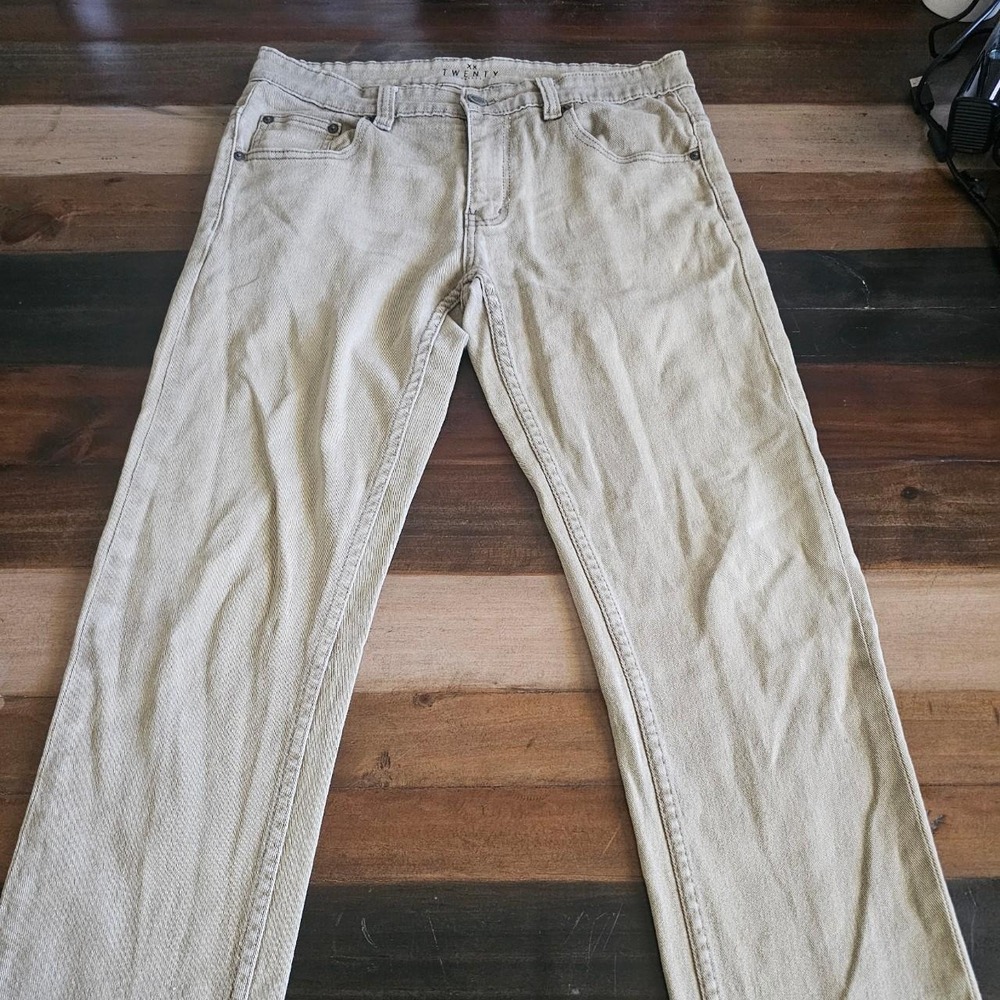 XX Twenty cream colored straight leg jeans #straightleg #denim 0109